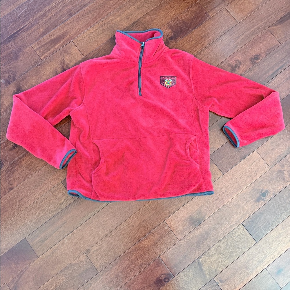 NHL Red Half-Zip Fleece Pullover - Picture 1 of 6